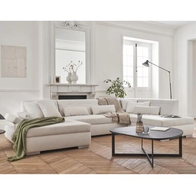 Lisa Design Vermont - Canapé d'angle - Beige - 7 places - Publicité Lisa Design Vermont - Canapé d'angle - Beige - 7 places - Publicité