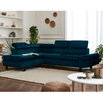 Lisa Design Nairobi - Canapé d'angle - 5 places - Velours - Gauche - Beige - Publicité Lisa Design Nairobi - Canapé d'angle - 5 places - Velours - Gauche - Beige - Publicité