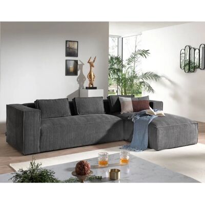 Lisa Design Stella Ecksofa - Samtvelours - 4 Sitze Lisa Design Stella Ecksofa - Samtvelours - 4 Sitze