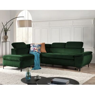 Bestmobilier Astoria - Ecksofa - Reversibel, Mikrofaser, 4-Sitzer Bestmobilier Astoria - Ecksofa - Reversibel, Mikrofaser, 4-Sitzer