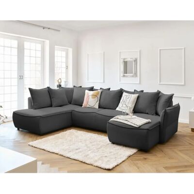 Bestmobilier Astoria Canapé d'Angle Réversible en Velours - 4 Places - Publicité Bestmobilier Astoria Canapé d'Angle Réversible en Velours - 4 Places - Publicité