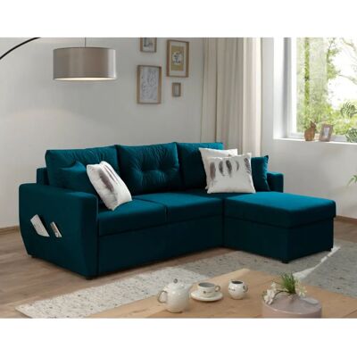 Bestmobilier Astoria Ecksofa - Reversibel, Samt, 4 Sitze Bestmobilier Astoria Ecksofa - Reversibel, Samt, 4 Sitze