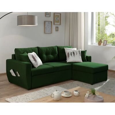 Canapé d'angle en velours Brooke de Lisa Design - 5 places - Publicité Canapé d'angle en velours Brooke de Lisa Design - 5 places - Publicité