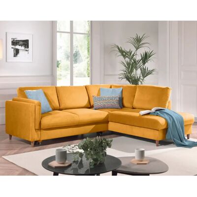 Lisa Design Brooke - Ecksofa - 5 Plätze - Samtvelours - Rost Lisa Design Brooke - Ecksofa - 5 Plätze - Samtvelours - Rost