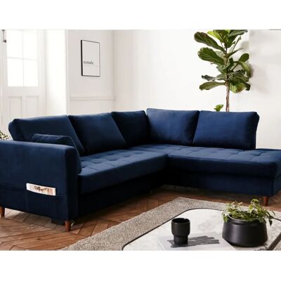Lisa Design Anna Samt Ecksofa - 5 Sitze - Zeitgenössischer Stil Lisa Design Anna Samt Ecksofa - 5 Sitze - Zeitgenössischer Stil