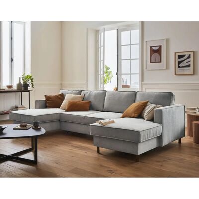 Lisa Design Jake - Canapé d'Angle - 7 Places - Gris Foncé - Publicité Lisa Design Jake - Canapé d'Angle - 7 Places - Gris Foncé - Publicité