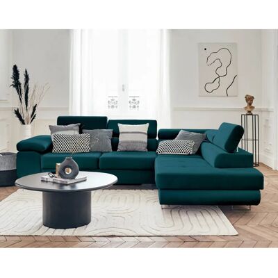 Bestmobilier Pablo - Canapé d'angle - 5 places - Bleu - Publicité Bestmobilier Pablo - Canapé d'angle - 5 places - Bleu - Publicité