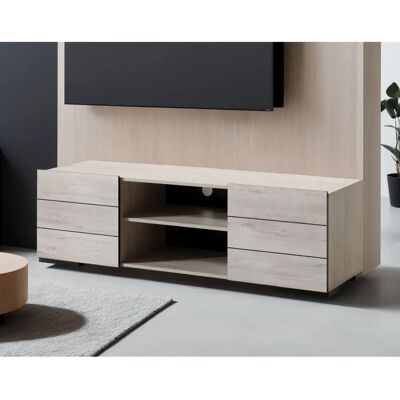 Bestmobilier Maze Grau TV-Schrank - Zeitgenössisches Design Bestmobilier Maze Grau TV-Schrank - Zeitgenössisches Design
