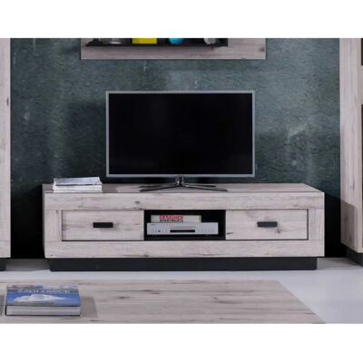 Bestmobilier Otis - Fernsehmöbel - Grau Holz - 170cm - Zeitgenössischer Stil Bestmobilier Otis - Fernsehmöbel - Grau Holz - 170cm - Zeitgenössischer Stil
