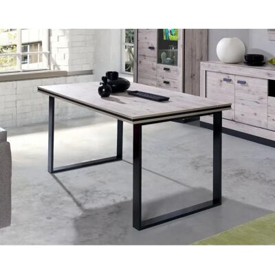 Bestmobilier Otis 180cm Grauer Holz Rechteckiger Esstisch - Esstisch Bestmobilier Otis 180cm Grauer Holz Rechteckiger Esstisch - Esstisch