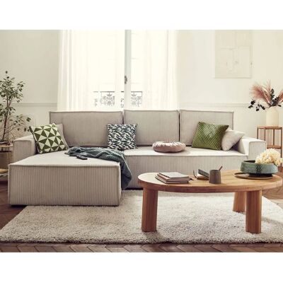 Bestmobilier Dellia - Ecksofa reversibel - 4 Sitze - Beige Bestmobilier Dellia - Ecksofa reversibel - 4 Sitze - Beige