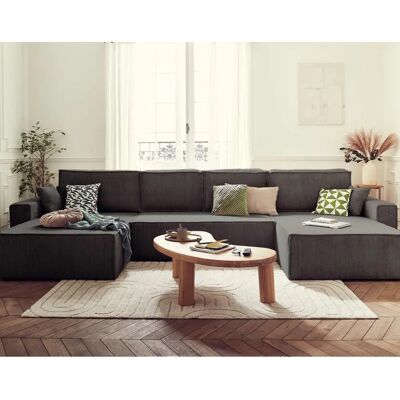 Bestmobilier Dellia 7-Sitzer Sofa - Samtbezug Bestmobilier Dellia 7-Sitzer Sofa - Samtbezug