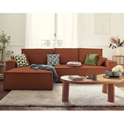 Bestmobilier - Dellia - Terracotta - 4 places - Canapé d'angle - Publicité Bestmobilier - Dellia - Terracotta - 4 places - Canapé d'angle - Publicité
