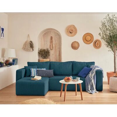 Bestmobilier Topaze Canapé d'angle réversible - 4 places - Velours - Publicité Bestmobilier Topaze Canapé d'angle réversible - 4 places - Velours - Publicité