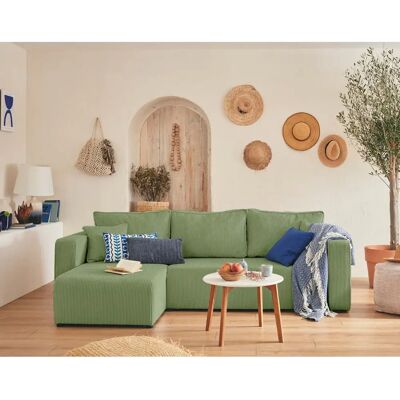 Bestmobilier Topaze - Canapé d'angle réversible - 4 places - velours côtelé - Publicité Bestmobilier Topaze - Canapé d'angle réversible - 4 places - velours côtelé - Publicité