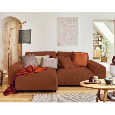 Canapé d’angle réversible Garance - 4 places - Velours - Style Scandinave - Publicité Canapé d’angle réversible Garance - 4 places - Velours - Style Scandinave - Publicité