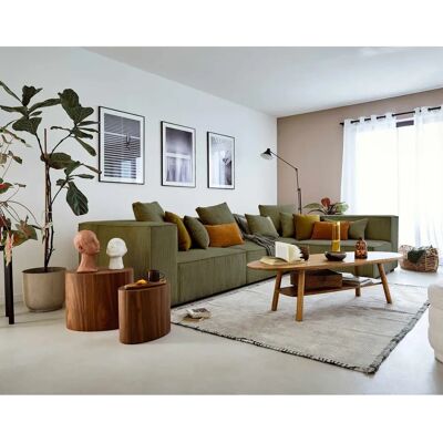 Canapé Lisa Design Colombine 5 places en Velours Beige - Canapé - Publicité Canapé Lisa Design Colombine 5 places en Velours Beige - Canapé - Publicité