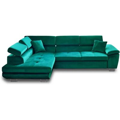 Canapé d'Angle Velours Dimas - 5 Places, Best Mobilier - Publicité Canapé d'Angle Velours Dimas - 5 Places, Best Mobilier - Publicité