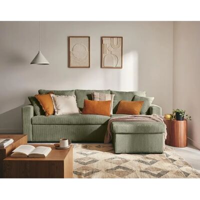 Best Mobilier Cyrus Canapé d'Angle Réversible en Velours - 4 Places - Publicité Best Mobilier Cyrus Canapé d'Angle Réversible en Velours - 4 Places - Publicité