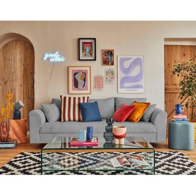 Canapé Rune en Velours 3 Places - Design Scandinave Moderne - Publicité Canapé Rune en Velours 3 Places - Design Scandinave Moderne - Publicité