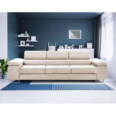Bestmobilier Pablo - Canapé Velours 3 Places - Têtières Réglables - Design Moderne - Publicité Bestmobilier Pablo - Canapé Velours 3 Places - Têtières Réglables - Design Moderne - Publicité