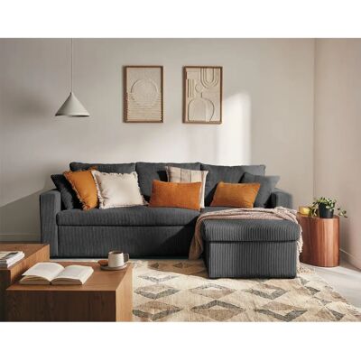 Best Mobilier 1366GF Canapé d'angle réversible Gris - Canapé - Publicité Best Mobilier 1366GF Canapé d'angle réversible Gris - Canapé - Publicité