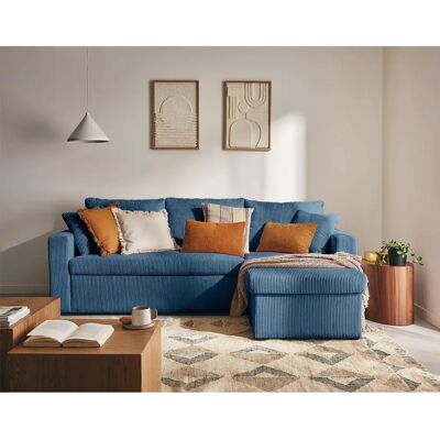Best Mobilier Cyrus Canapé d'angle réversible en Velours - 4 Places - Publicité Best Mobilier Cyrus Canapé d'angle réversible en Velours - 4 Places - Publicité