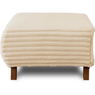 Best Mobilier Cristal Pouf Modulable en Velours et Faux Fourrure Beige - Pouf - Publicité Best Mobilier Cristal Pouf Modulable en Velours et Faux Fourrure Beige - Pouf - Publicité