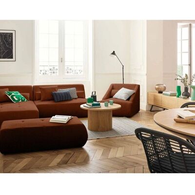 Canapé d’angle Onyx Lisa Design - Velours terracotta - 5 places - Publicité Canapé d’angle Onyx Lisa Design - Velours terracotta - 5 places - Publicité