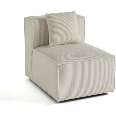 Lisa Design Arty Canapé Modulable en Velours Beige - Salon Contemporain - Publicité Lisa Design Arty Canapé Modulable en Velours Beige - Salon Contemporain - Publicité