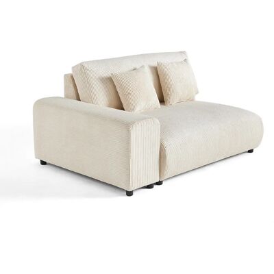 Best Mobilier 1830BEI Canapé - Beige, Velours, Modulable - Canapé - Publicité Best Mobilier 1830BEI Canapé - Beige, Velours, Modulable - Canapé - Publicité