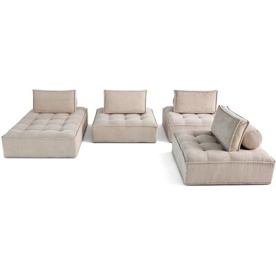 Best Mobilier Canapé Modulable en U Marisol Beige 7 Places - Publicité Best Mobilier Canapé Modulable en U Marisol Beige 7 Places - Publicité