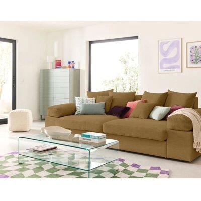 Canapé Aspen Lisa Design - Velours Profond Jaune 3 Places - Salon Contemporain - Publicité Canapé Aspen Lisa Design - Velours Profond Jaune 3 Places - Salon Contemporain - Publicité