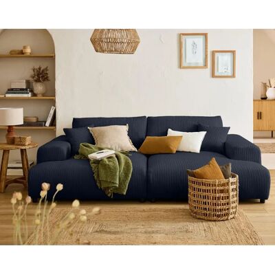 Lisa Design Garance Sofa en Velours Profond - 3 Places, Double Méridienne - Publicité Lisa Design Garance Sofa en Velours Profond - 3 Places, Double Méridienne - Publicité