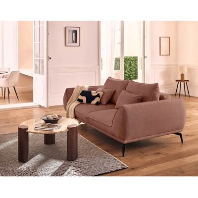 Best Mobilier 2543R canapé - Rose - 2 places - Publicité Best Mobilier 2543R canapé - Rose - 2 places - Publicité