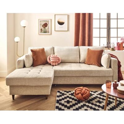 Best Mobilier 2588BEI Canapé - Velours Beige L - Canapé - Publicité Best Mobilier 2588BEI Canapé - Velours Beige L - Canapé - Publicité
