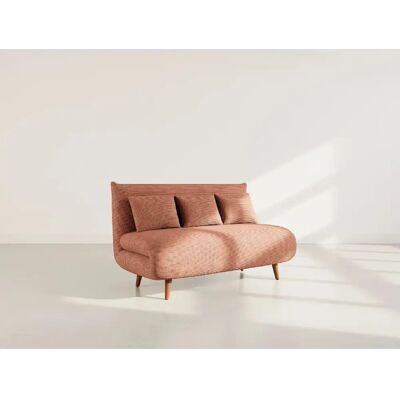 Best Mobilier - Lumi - Terracotta - Velours côtelé - Canapé-lit - Publicité Best Mobilier - Lumi - Terracotta - Velours côtelé - Canapé-lit - Publicité