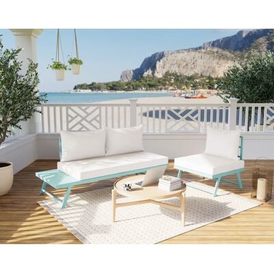 Ensemble de mobilier d'extérieur Best Mobilier 2663VBEI - Vert, Beige - Publicité Ensemble de mobilier d'extérieur Best Mobilier 2663VBEI - Vert, Beige - Publicité