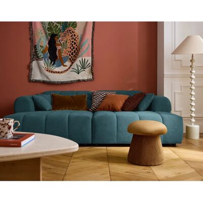 Best Mobilier 3024BG Canapé - Canapé d'angle réversible en velours - Bleu - Publicité Best Mobilier 3024BG Canapé - Canapé d'angle réversible en velours - Bleu - Publicité