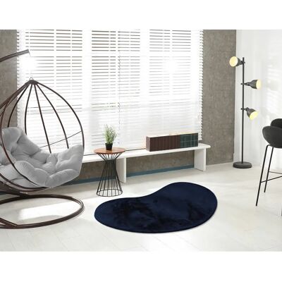 Joy - Tapis en fausse fourrure organique bleu - 160x230 cm - Rug - Publicité Joy - Tapis en fausse fourrure organique bleu - 160x230 cm - Rug - Publicité