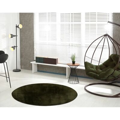 Joy - Tapis Rond Fausse Fourrure Vert - Vert - Rug - Publicité Joy - Tapis Rond Fausse Fourrure Vert - Vert - Rug - Publicité