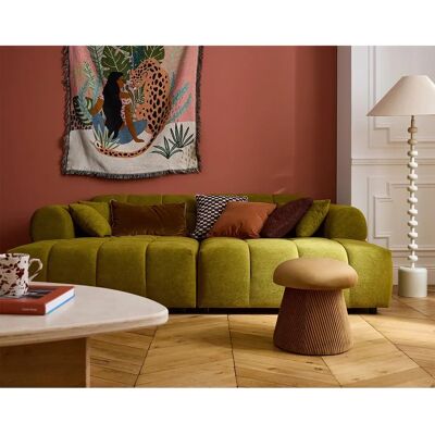 Canapé Vert Mobilier 3024V - Assise profonde, Tissu texturé, Design moderne - Publicité Canapé Vert Mobilier 3024V - Assise profonde, Tissu texturé, Design moderne - Publicité