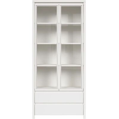 PETITS-MEUBLES Vitrina Soren Blanca - 2 puertas 2 cajones PETITS-MEUBLES Vitrina Soren Blanca - 2 puertas 2 cajones