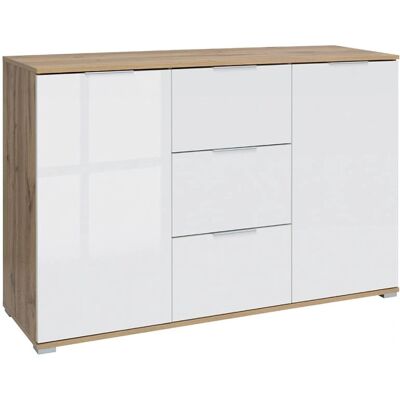 PETITS-MEUBLES Selma Blanco y Madera Aparador - Sideboard PETITS-MEUBLES Selma Blanco y Madera Aparador - Sideboard