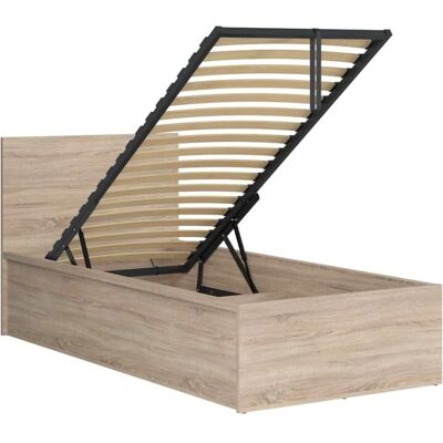Cama Edwin de Petits-Meubles - 90x200cm, Madera clara, Con almacenamiento Cama Edwin de Petits-Meubles - 90x200cm, Madera clara, Con almacenamiento