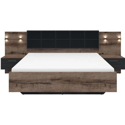 Petits-meubles Cama 180x200 con LED y USB Romane Petits-meubles Cama 180x200 con LED y USB Romane