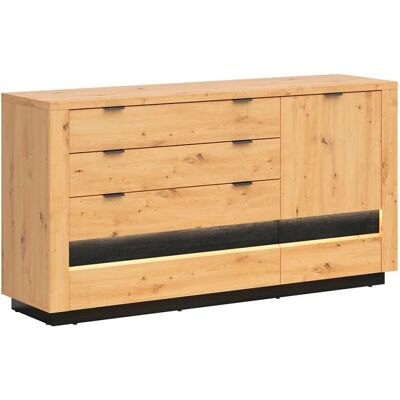 PETITS-MEUBLES Buffet de Roble Negro con LED - Buffet PETITS-MEUBLES Buffet de Roble Negro con LED - Buffet