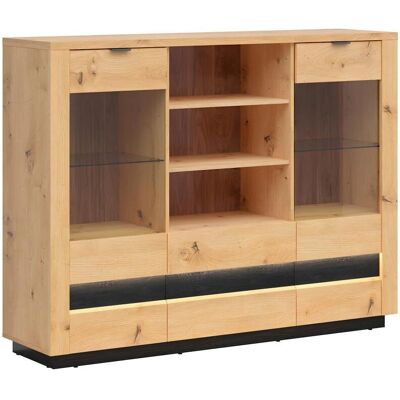 PETITS-MEUBLES Glenn Madera y Negro Vajillero PETITS-MEUBLES Glenn Madera y Negro Vajillero
