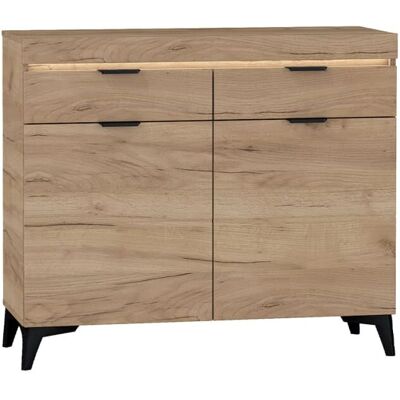 PETITS-MEUBLES Ruben Wood Buffet - 2 Puertas, 2 Cajones, Luz LED PETITS-MEUBLES Ruben Wood Buffet - 2 Puertas, 2 Cajones, Luz LED