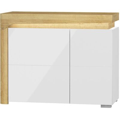 Petits-meubles Teo Blanco y Madera Buffet de 2 Puertas - Bufé Petits-meubles Teo Blanco y Madera Buffet de 2 Puertas - Bufé